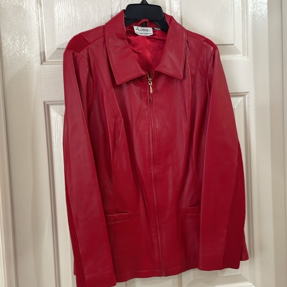 NWT Linea Red Leather Jacket - Picture 8 of 9